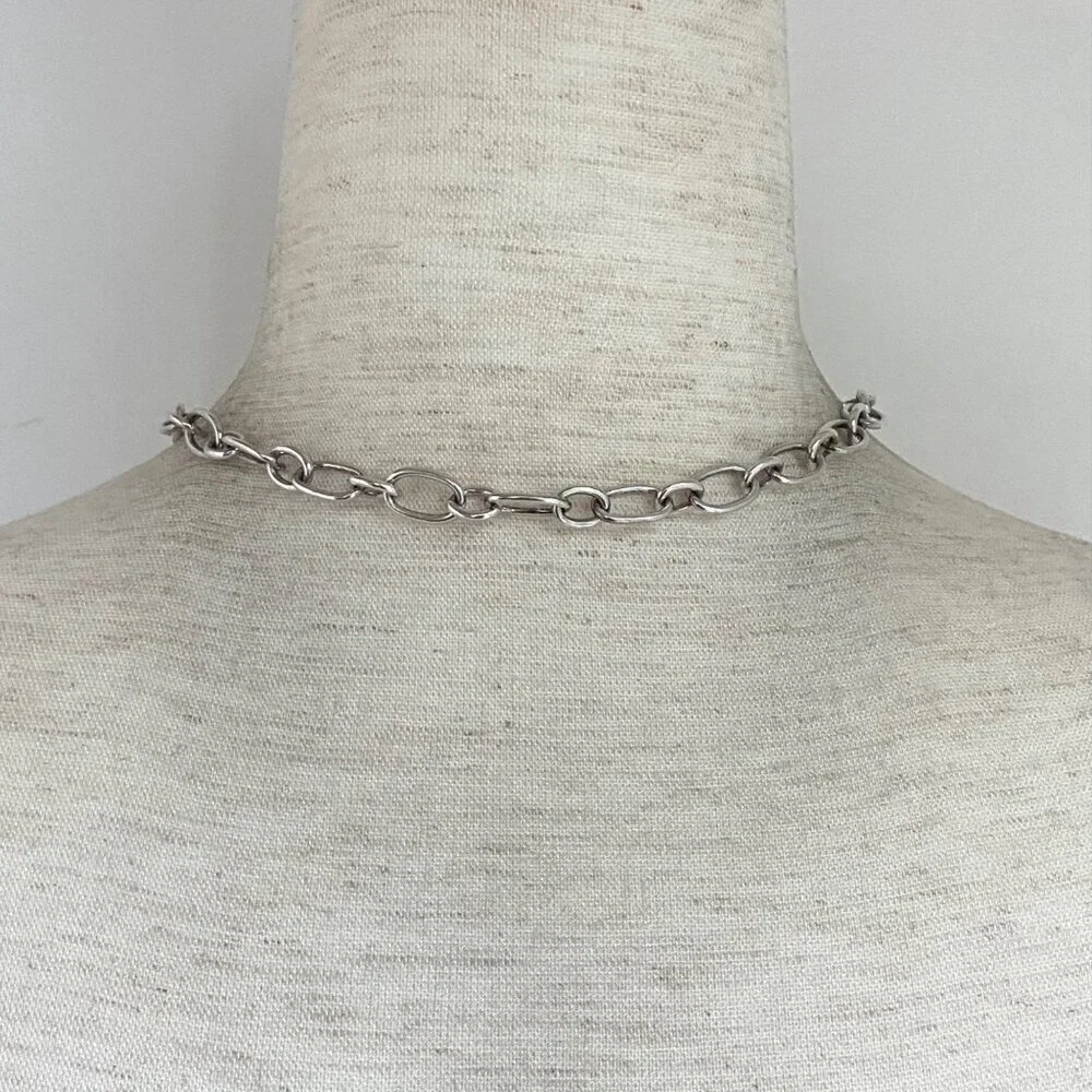 Silpada Sterling Silver 925 Virtuosity Stamped Cross Front Toggle Necklace 17" - Picture 7 of 16